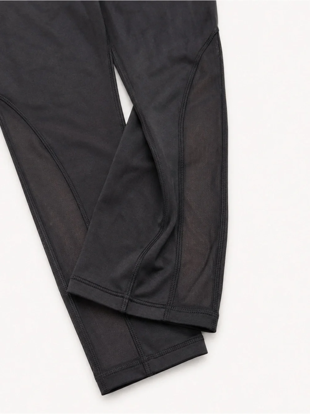 lululemon athletica women’s Black WonderUnder mesh panel 7/8 legging